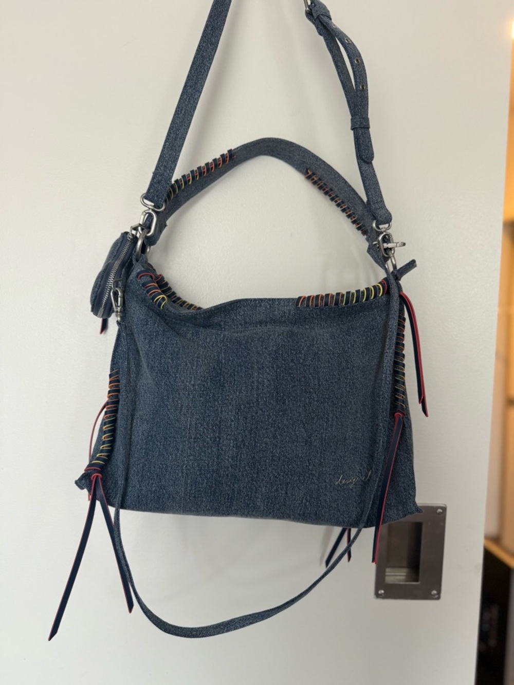 NWT Desigual Blue Denim Shoulder Bag and Heart Coin Pouch 2026 collection 🌱 - Picture 10 of 16